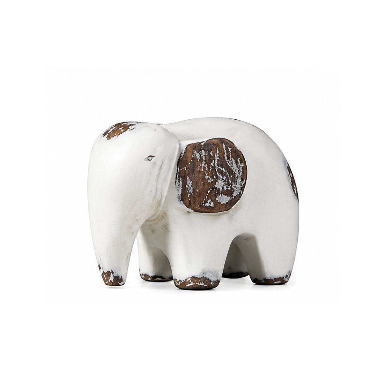 Decoratiune elefant alb din polirasina 11 cm Tiny Animal Yazhi, 1, hectarul.ro