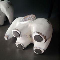 Decoratiune elefant alb din polirasina 11 cm Tiny Animal Yazhi