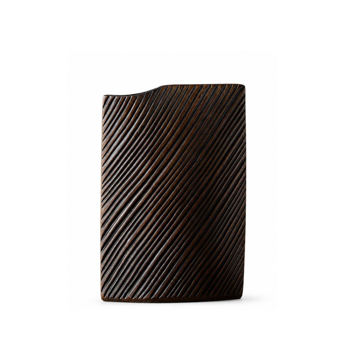 Vaza maro din polirasina 20.5 cm Straight Line Yazhi, 1, hectarul.ro