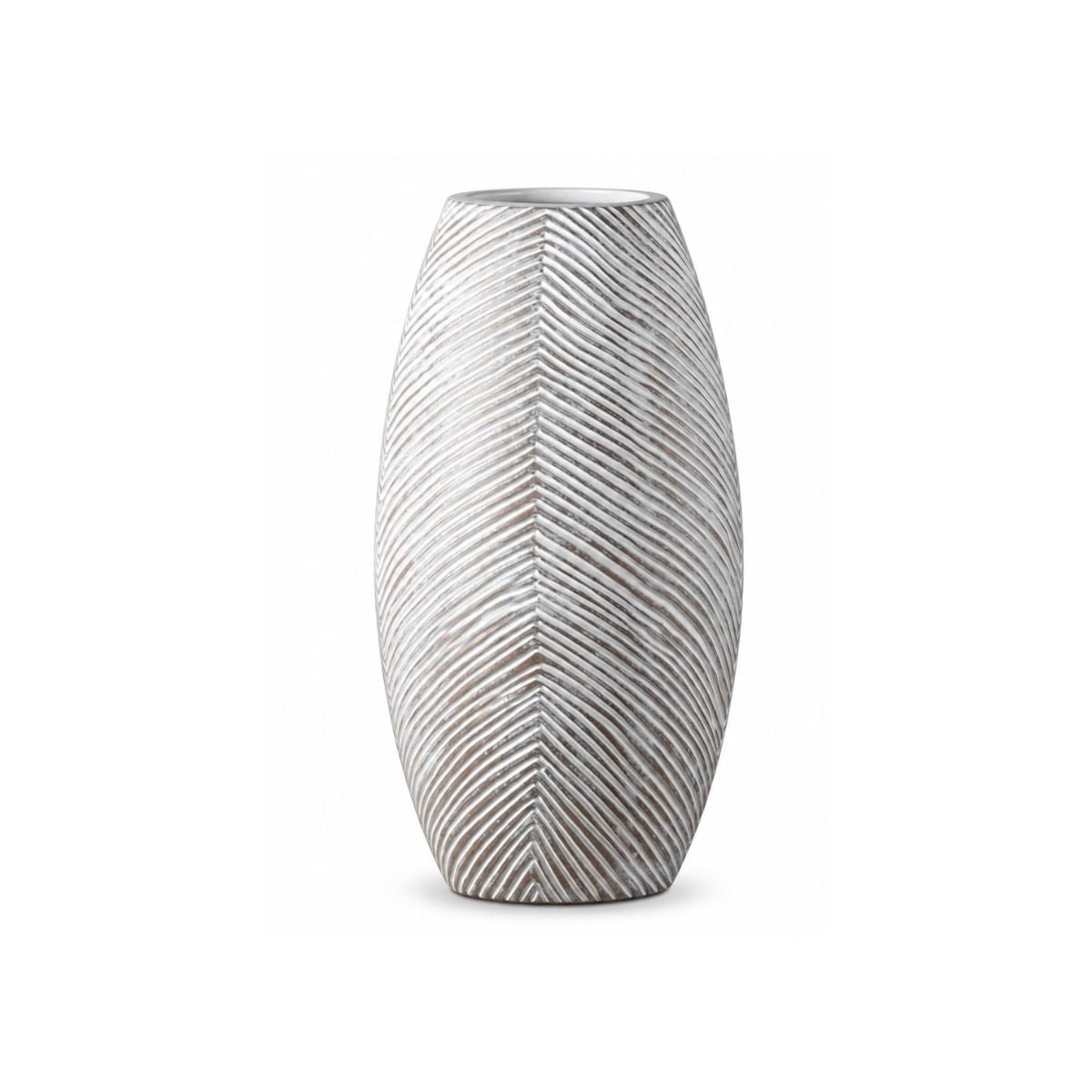 Vaza alba din polirasina 35 cm Straight Line Yazhi, 1, hectarul.ro