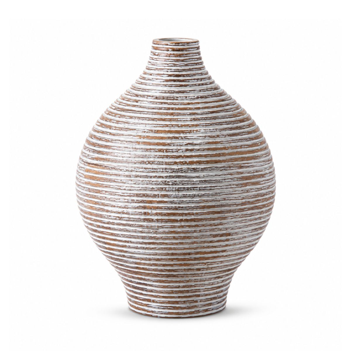 Vaza alba din polirasina 24 cm Straight Line Yazhi, 1, hectarul.ro