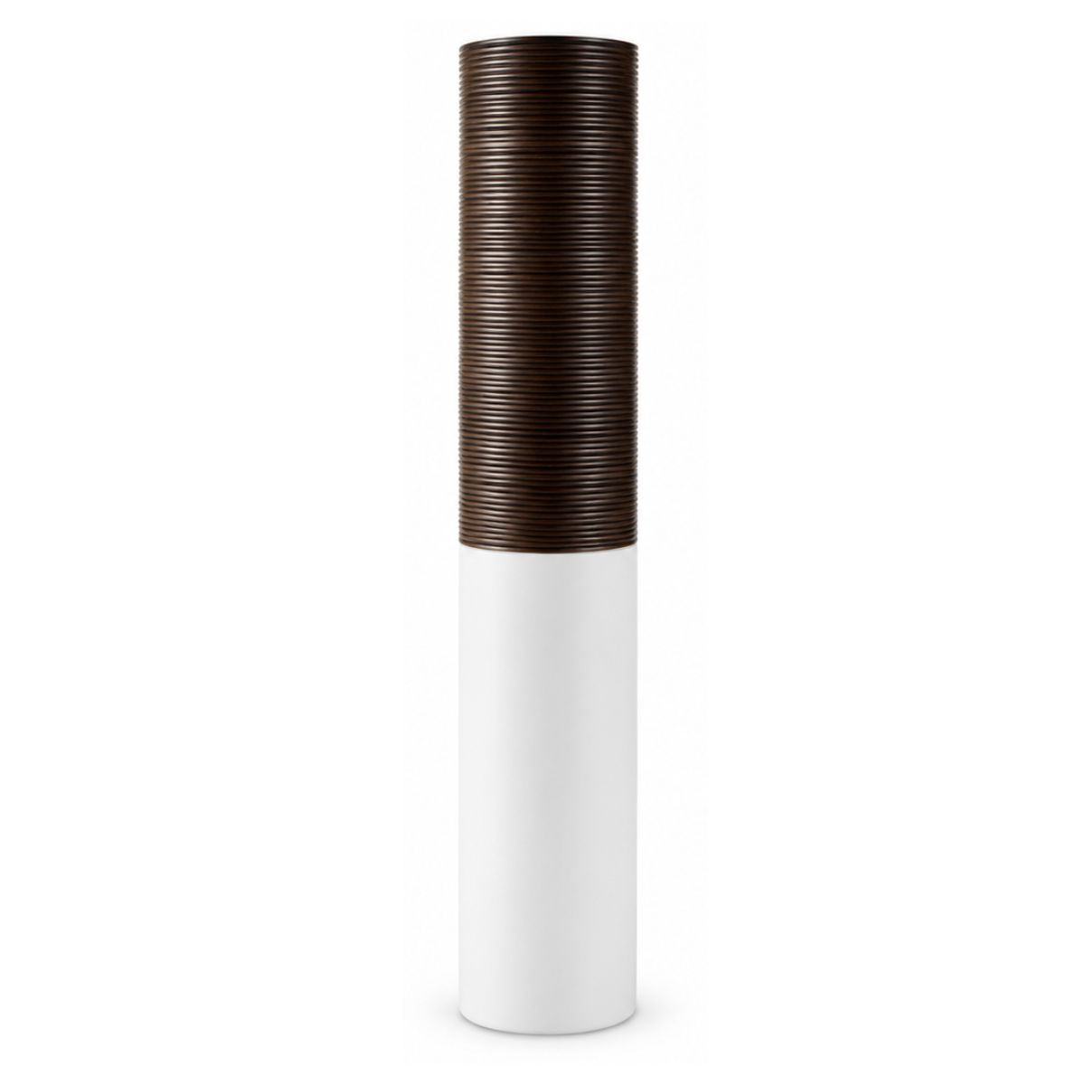 Vaza maro si alba din polirasina 79.5 cm Imitate Wood Yazhi, 1, hectarul.ro