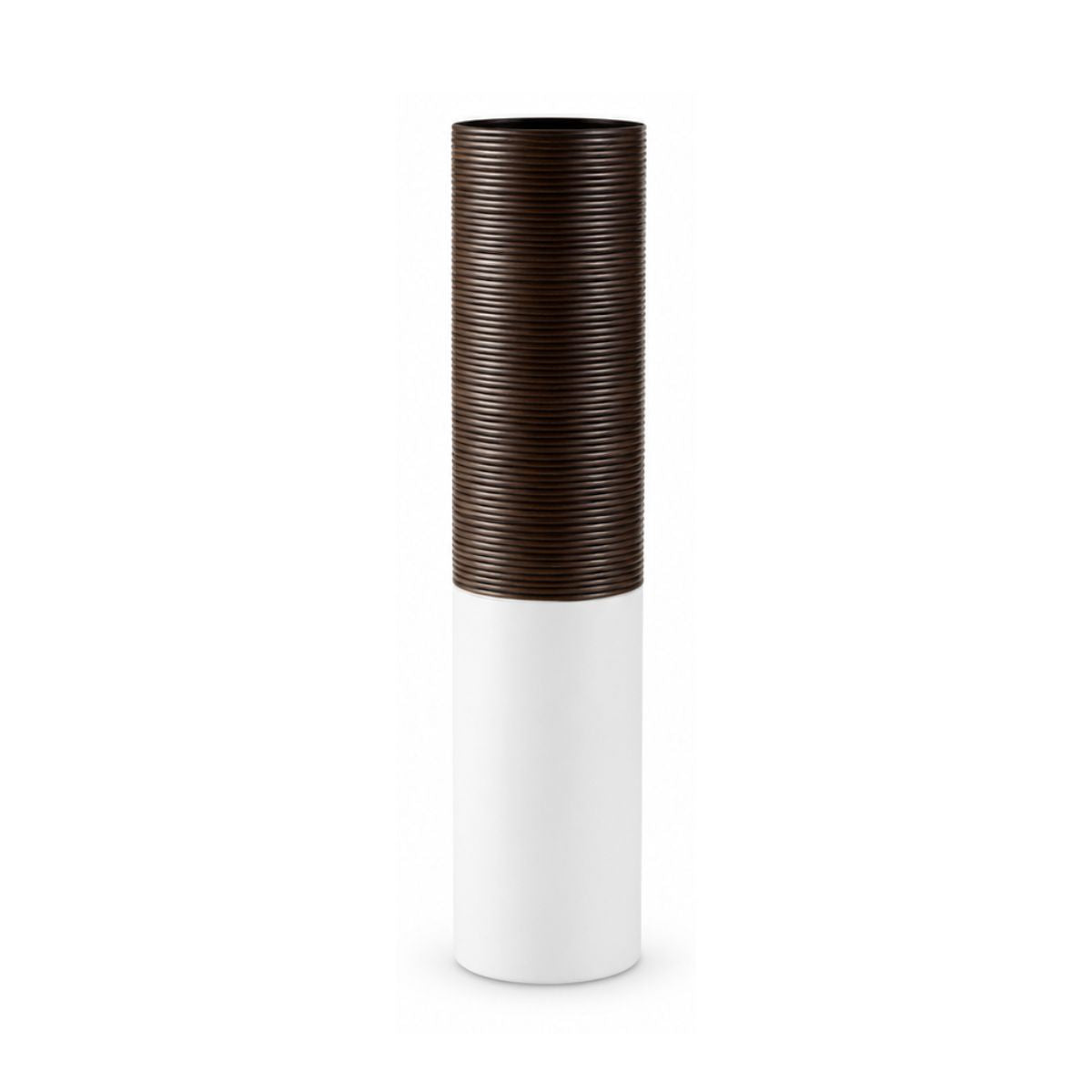 Vaza maro si alba din polirasina 64 cm Imitate Wood Yazhi, 1, hectarul.ro