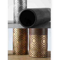 Vaza aurie si maro din polirasina 48.5 cm Imitate Wood Yazhi