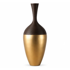 Vaza aurie si maro din polirasina 68 cm Imitate Wood Yazhi