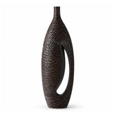 Hectarul - Vaza maro din polirasina 69 cm Spiral Yazhi