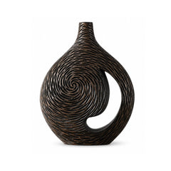Vaza maro din polirasina 38.5 cm Spiral Yazhi