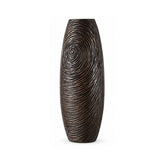Hectarul - Vaza maro din polirasina 45 cm Spiral Yazhi