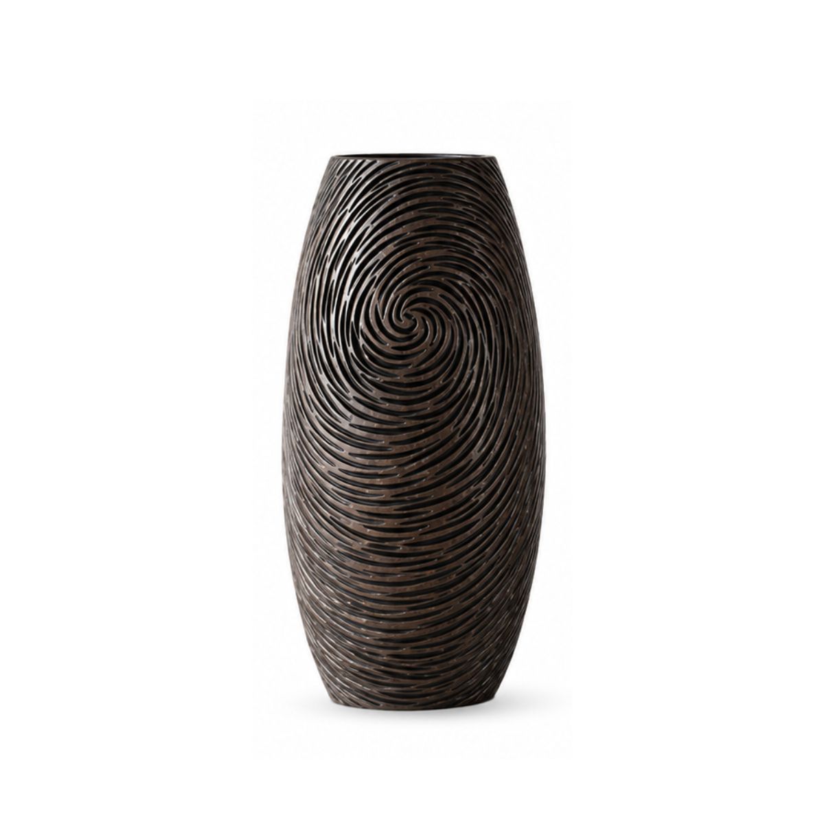 Vaza maro din polirasina 35 cm Spiral Yazhi, 1, hectarul.ro