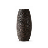 Hectarul - Vaza maro din polirasina 35 cm Spiral Yazhi