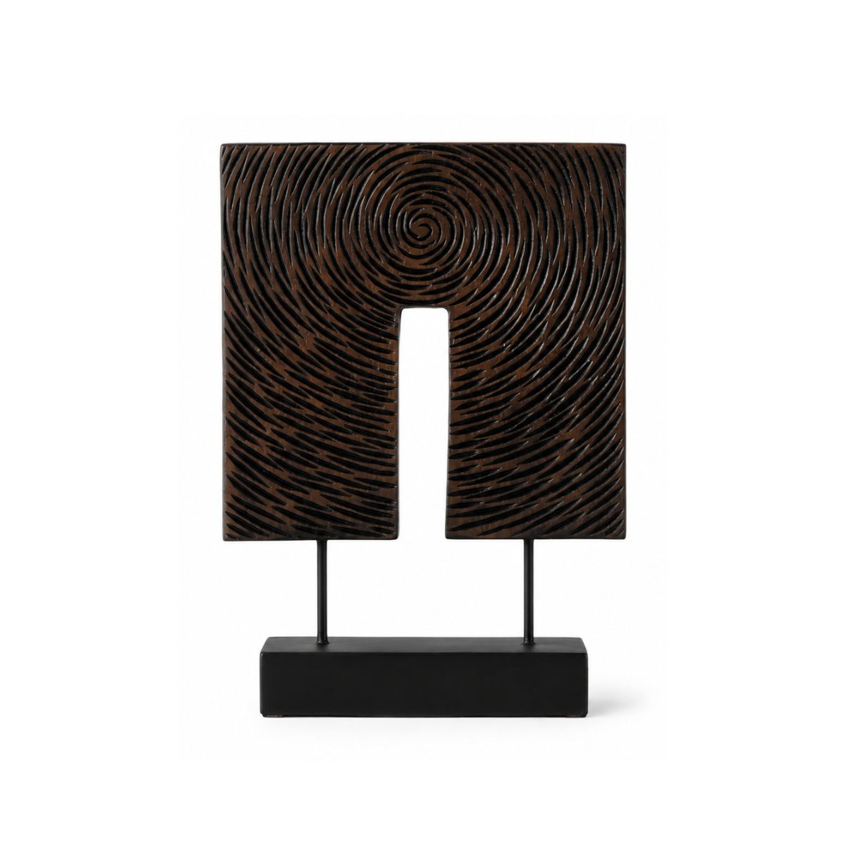 Decoratiune maro din polirasina 35 cm Spiral Yazhi, 1, hectarul.ro