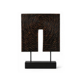Hectarul - Decoratiune maro din polirasina 35 cm Spiral Yazhi