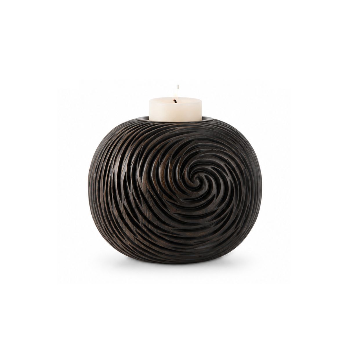 Suport de lumanare 10 cm Spiral Yazhi, 1, hectarul.ro