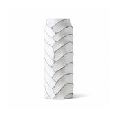 Hectarul - Vaza alba din polirasina 45 cm Rough Wood Yazhi