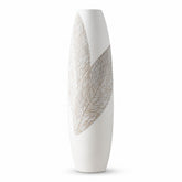 Hectarul - Vaza alba din polirasina 78 cm Leaf & Satin Yazhi