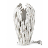 Hectarul - Veioza alba din polirasina 45 cm Nature Wood Yazhi