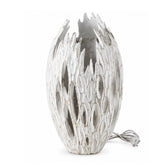Hectarul - Veioza alba din polirasina 40.5 cm Nature Wood Yazhi