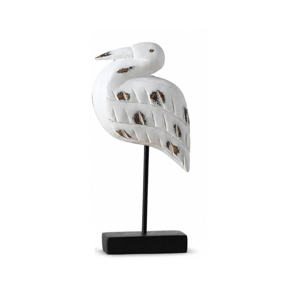 Decoratiune barza alba din polirasina 32 cm Yazhi, 1, hectarul.ro