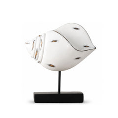 Decoratiune cochilie de melc alba din polirasina 22.5 cm Yazhi