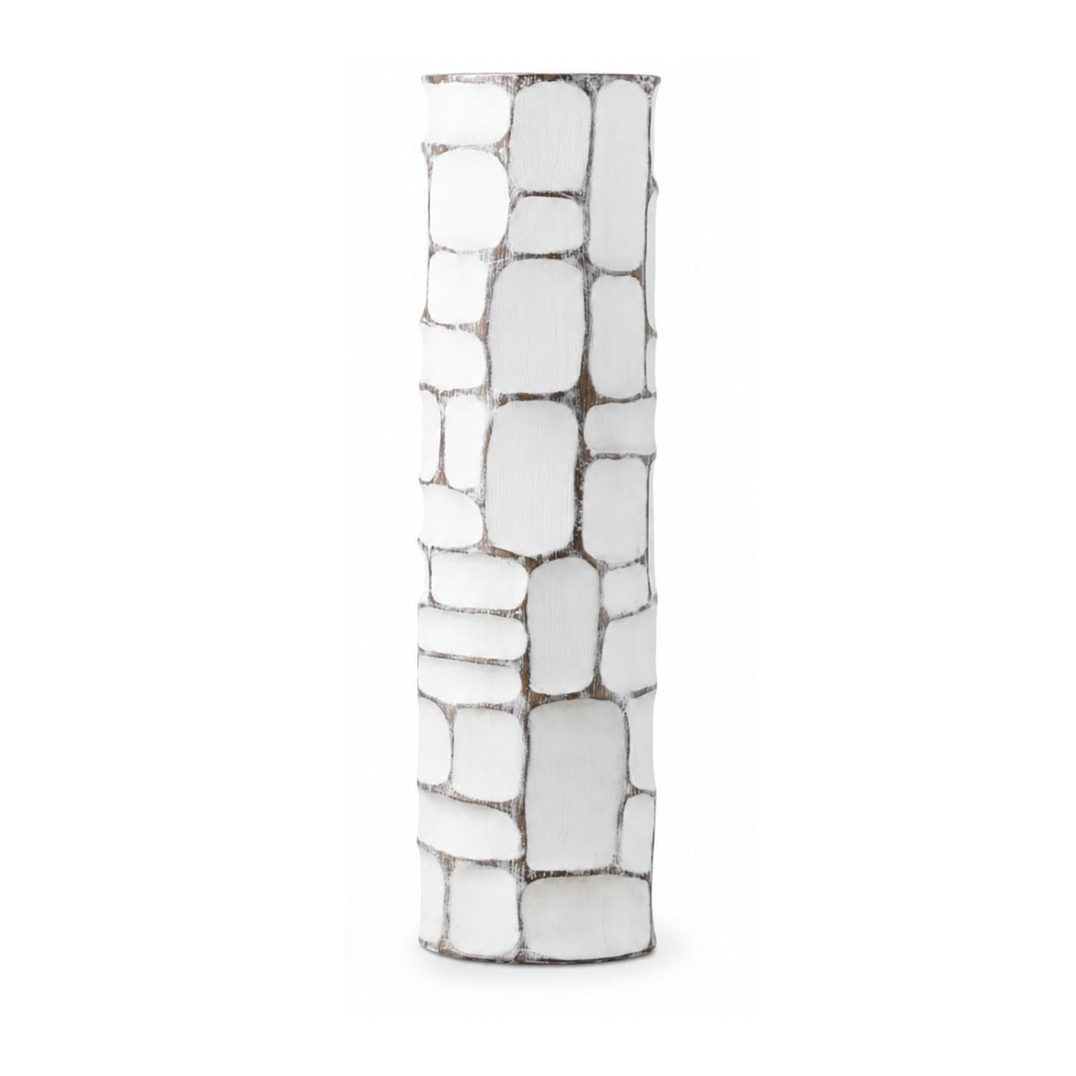 Vaza alba din polirasina 58 cm Geometry Yazhi, 1, hectarul.ro