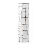 Hectarul - Vaza alba din polirasina 58 cm Geometry Yazhi