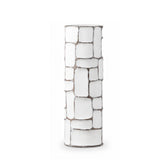 Hectarul - Vaza alba din polirasina 40 cm Geometry Yazhi