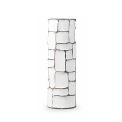 Vaza alba din polirasina 40 cm Geometry Yazhi