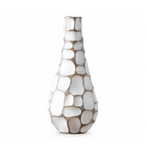 Hectarul - Vaza alba din polirasina 38 cm Geometry Yazhi