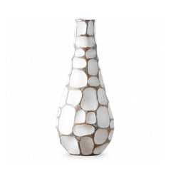 Vaza alba din polirasina 38 cm Geometry Yazhi