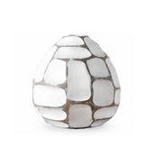 Hectarul - Vaza alba din polirasina 18 cm Geometry Yazhi