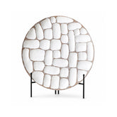 Hectarul - Platou decorativ alb din polirasina 35 cm Geometry Yazhi