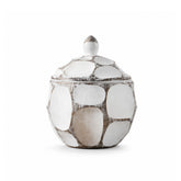 Hectarul - Recipient de depozitare alb din polirasina 14.5 cm Geometry Yazhi