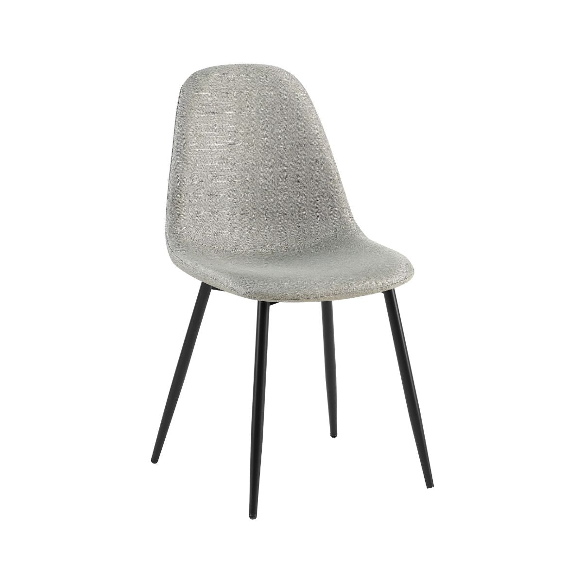 Scaun de bucatarie cu sezut textil gri si picioare metalice negre, 50x44x85 cm, Celeste HARO, 1, hectarul.ro