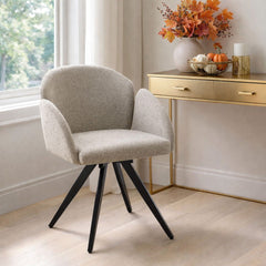 Pachet 3+1 Scaun dining rotativ gri deschis Noran DC-53