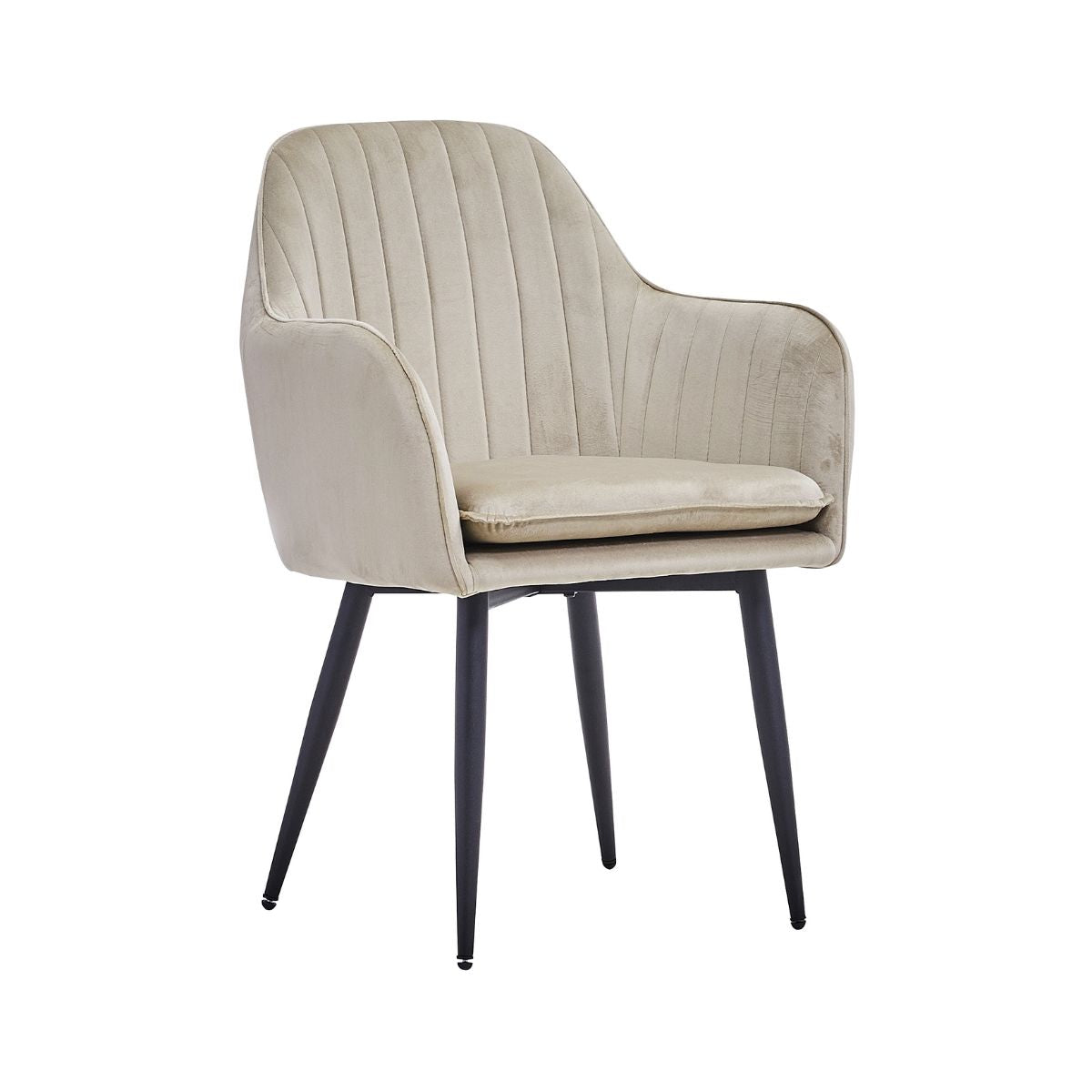 Scaun living/dining, taupe, tapiserie catifea, cadru metalic, Linea HARO, 1, hectarul.ro