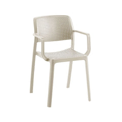 Scaun terasa/gradina din polipropilena, taupe, Trypa Haro