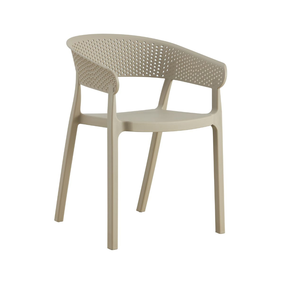 Scaun terasa/gradina taupe din polipropilena Mako HARO, 1, hectarul.ro