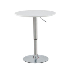 Masa reglabila pe inaltime, rotunda, Ø60x72-95 cm, din MDF melaminat si metal cromat, Risea HARO