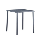 Hectarul - Masa terasa/gradina gri-antracit din metal, 70x70x74 cm, Cleveland Bistro