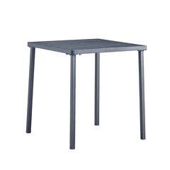 Masa terasa/gradina gri-antracit din metal, 70x70x74 cm, Cleveland Bistro