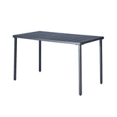 Hectarul - Masa terasa/gradina gri-antracit din metal, 130x70x75,5 cm, Whitby Bistro