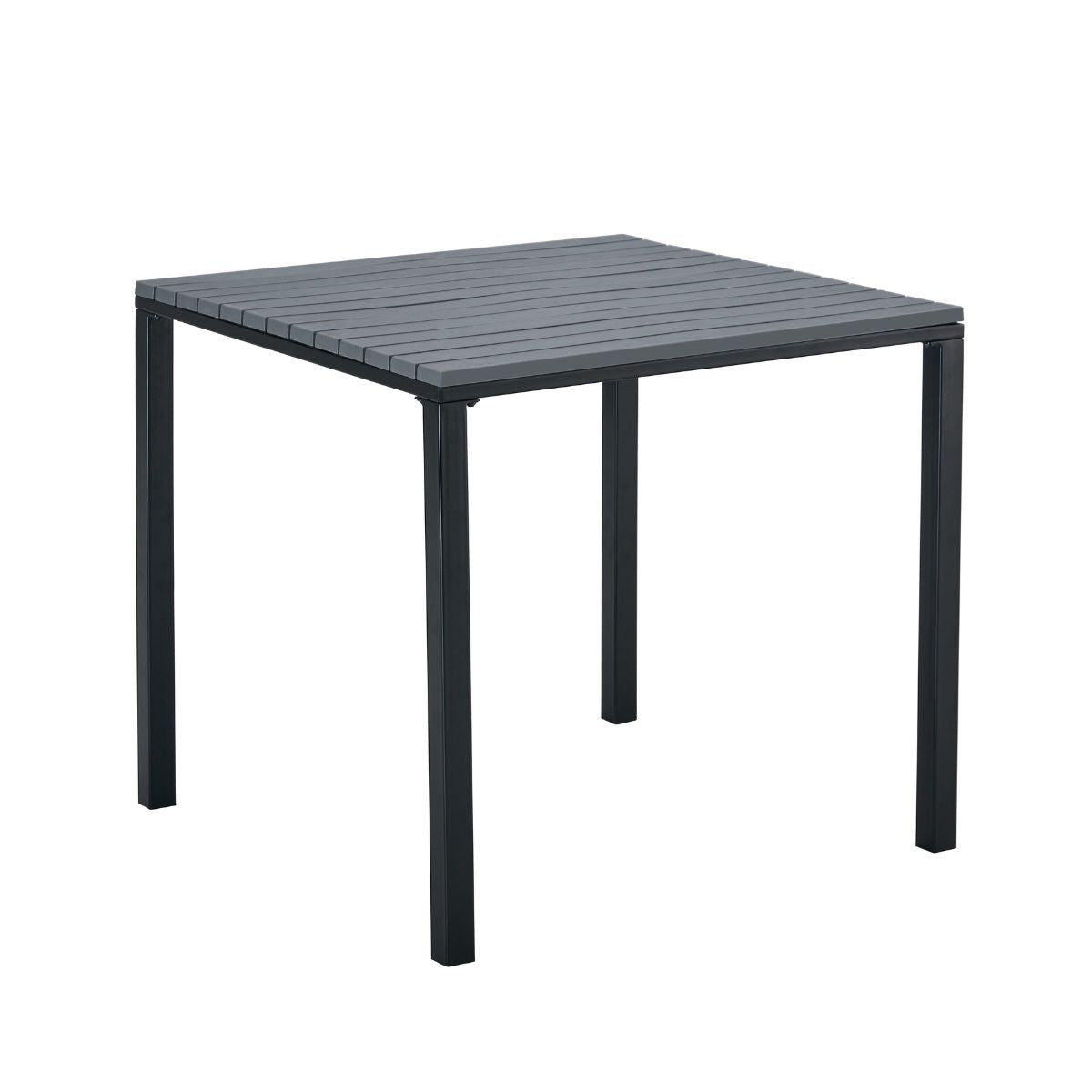 Masa terasa/gradina gri-antracit din metal si polipropilena, 80x80x74, Oakville Bistro, 1, hectarul.ro