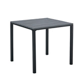 Hectarul - Masa terasa/gradina gri-antracit din metal si polipropilena, 80x80x74, Oakville Bistro