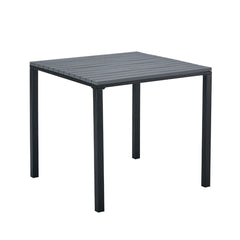 Masa terasa/gradina gri-antracit din metal si polipropilena, 80x80x74, Oakville Bistro