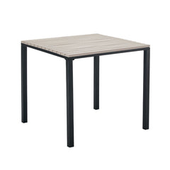 Masa terasa/gradina taupe din metal si polipropilena, 80x80x74, Oakville Bistro