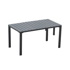 Set 4 mobilier de terasa/gradina gri antracit din metal si polipropilena, Tinos HARO