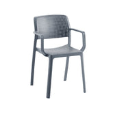 Hectarul - Scaun terasa/gradina din polipropilena, antracit, Trypa