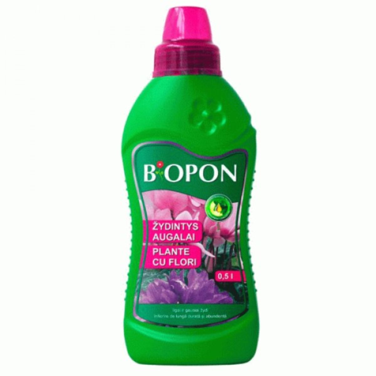 BIOPON Ingrasamant pentru plante cu flori 0,5L, 1, hectarul.ro