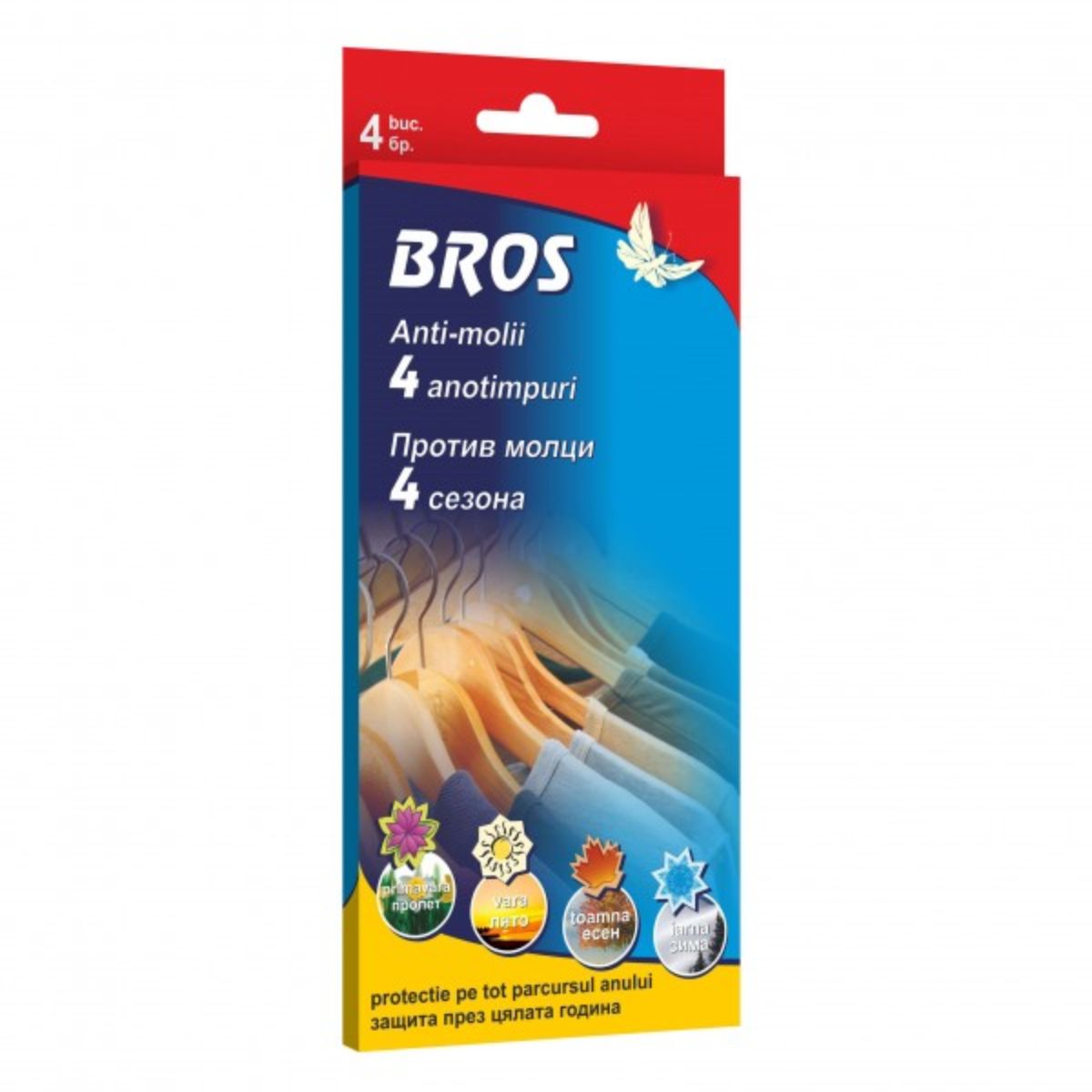 BROS Suport de agatat anti-molii 4 sezoane, 1, hectarul.ro