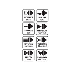 Pistol pentru stropit cu 8 functii TRIGGER CONTROL-set 4 elemente 1/2''